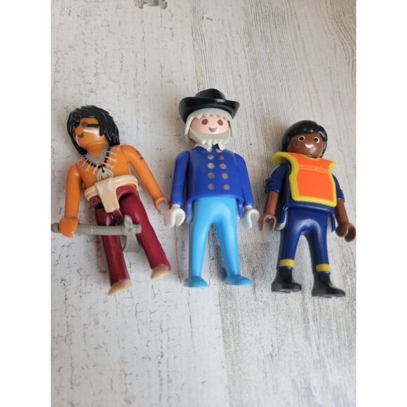 Geobra native American beard man vest guy variety toy figure set - Picture 3 of 5